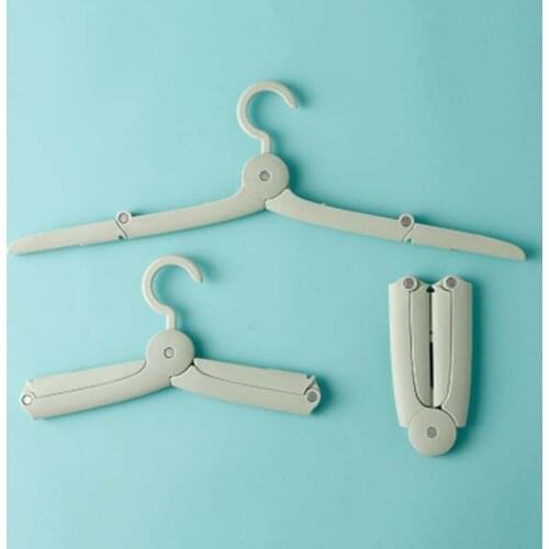Folding Portable Travel Clothes Hanger Multifunctional Telescopic Hanger for Clothes Drying Rack Home Wardrobe Storage Rack 1pc