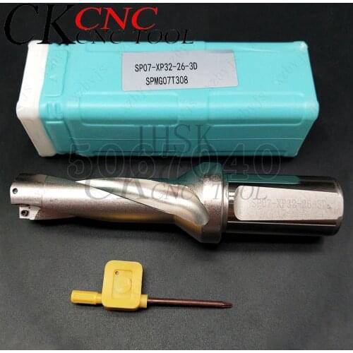 SP series U drill 26mm 3D Shank diameter C32mm fast SP U Drill Indexable bit drilling for SPMG07T308 blade Machinery Lathes CNC