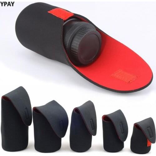 5 Size Camera Lens Bag Neoprene Waterproof Camera Lens Pouch Bag Case S M L XL XXL for Canon DSLR Camera Lens Bag