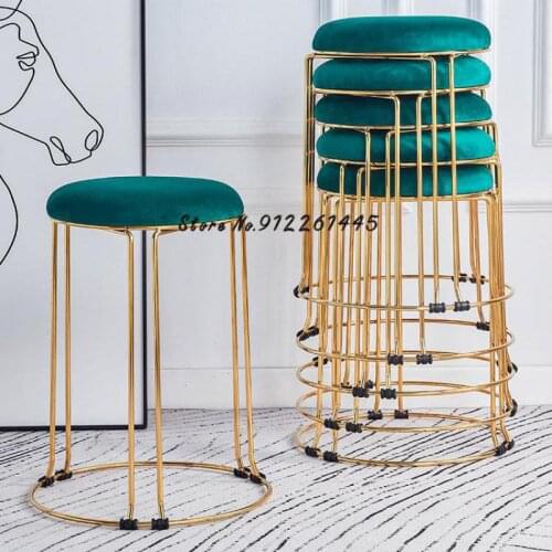 Stool Modern And Simple Net Red Soft Surface Can Accommodate Small Round Stool Economical Light Luxury Ins Makeup High Stool