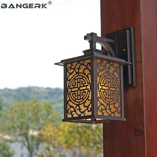 Retro Outdoor LED Wall Light Fixtures Waterproof Rust Porch Lights Wall Sconce lamp Garden Balcony Aisle Aluminum Lighting