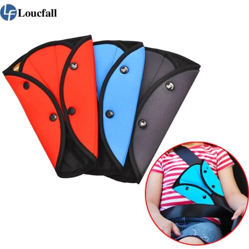 Universal Car Safe Seat Belt Cover Soft Adjustable Triangle Safety Belt Pad Clips Protection for Child Belts Neck Protection