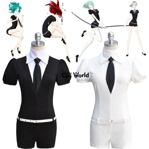 Land of the Lustrous Phosphophyllite Cinnabar Diamond Bort Morganite Antarcticite Jumpsuits Suits Uniform Anime Cosplay Costumes