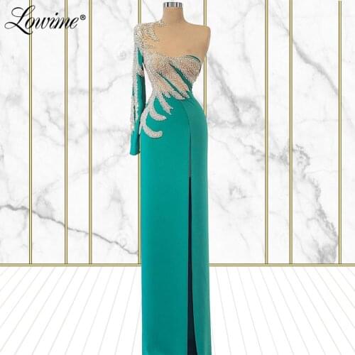 Lowime Custom Made Beading Evening Dress Formal Dubai Middle East Women Party Dress Turkish Islamic Prom Dresses 2021 Arabic