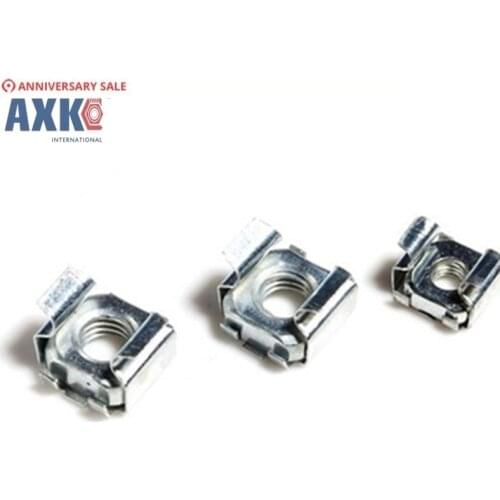 10Pcs M5 M6 Quartet Floating Nut Cassette Elastic Enclosure Card Cage Nuts Nickel AXK060