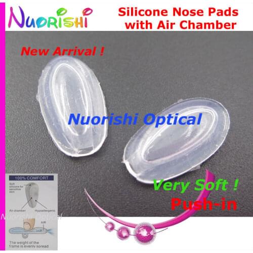 100/500/2000pcs SiA5213 Very Soft Glasses Eyewear Eyeglass Silicone Push In Nose Pads With Air Chamber Free Shipping