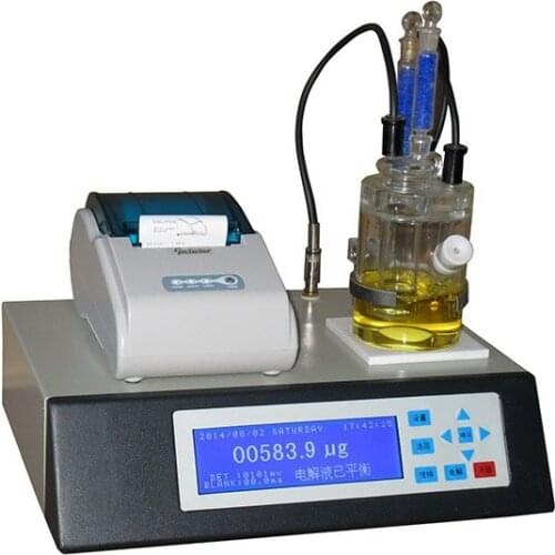 Karl Fischer Moisture Analyzer Solvent Detector Trace Moisture Analyzer Coulomb Method Electricity Method