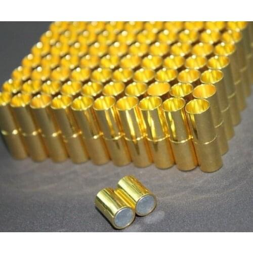 Free Shipping 100 Sets/Lot gold magnetic clasp. brass shell Fit Make Bracelets For DIY Marking