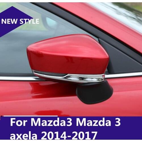 For Mazda3 Mazda 3 axela 2014-2017 ABS Chrome side mirrors anti-rub decoration covers trims Car accessories