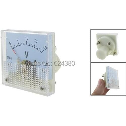 DC 0-20V 3V 5V 10V 15V 20V 30V 50V 100V 150V Analog Panel Volt Voltage Meter Voltmeter Gauge 91C4 45mm x 45mm