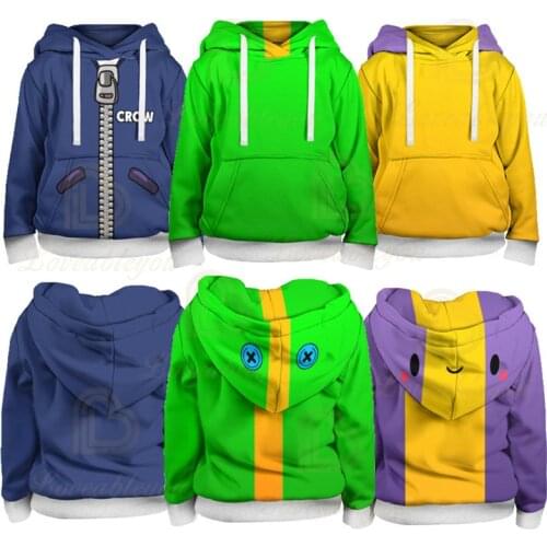 Shooter Leon Kids Hoodie New Spring Autumn Clothes for Girls Boys Hot Game Star Crow Long Sleeve Sweatshirt