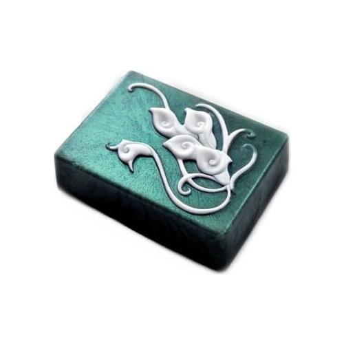 Handmade Soap Mold Silicone Soap Mold Diy Craft Molds Moulds Rubber PRZY Eco-friendly Swan Soap - Calla Lily Flowers 001