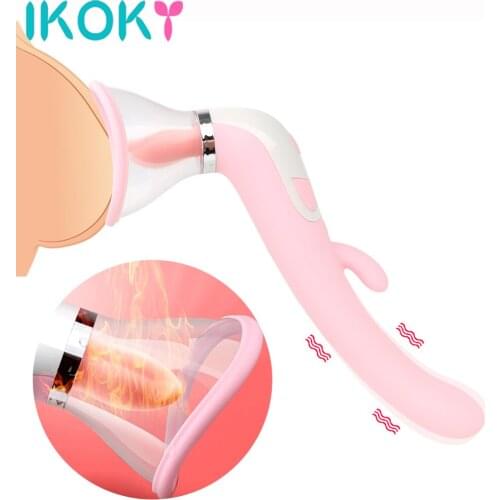 IKOKY Tongue Vibrator Sex Toys for Women Sucking Vibrator Dildo Vibrator Licking Clit Nipple Stimulation Flirting Massager