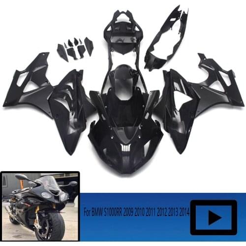 ABS Injection New All Fairing Kit For BMW S1000RR 2009 2010 2011 2012 2013 2014 09 10 11 12 13 14 Varnish Black Color