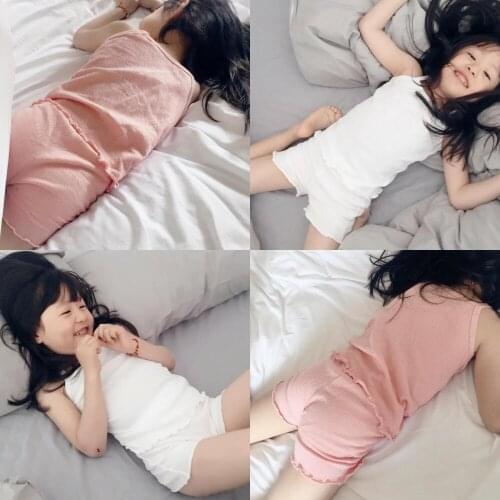 2Pcs Girls Set 2018 Summer style Children clothing sets Baby girls t shirts+shorts pants sports suit kids clothes pajama set