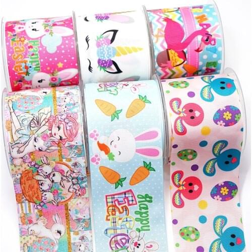 Easter day printed grosgrain ribbon 25706