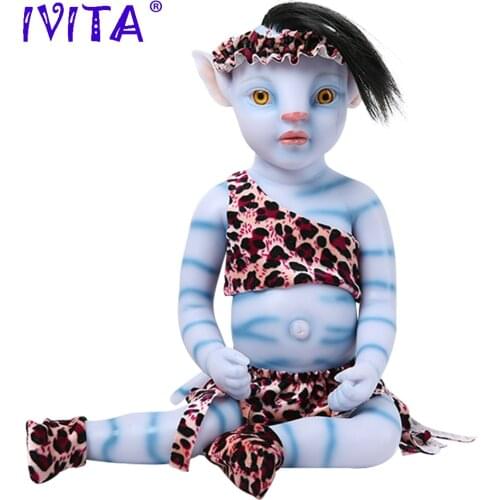 IVITA WG1808RH 51cm 2900g High Quality Full Silicone Reborn Dolls Lifelike Girl Baby Eyes Opened Film Toys for Children Gift