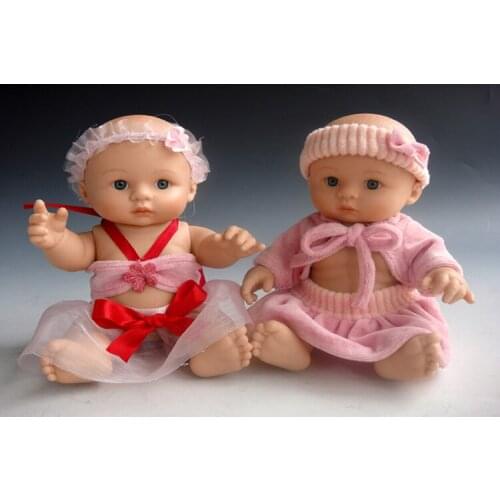 New 25cm Life Like Alive Baby Dolls Little Newborn Twins Real Life Newborn Baby Dolls Shower Dolls Children Birthday Gift