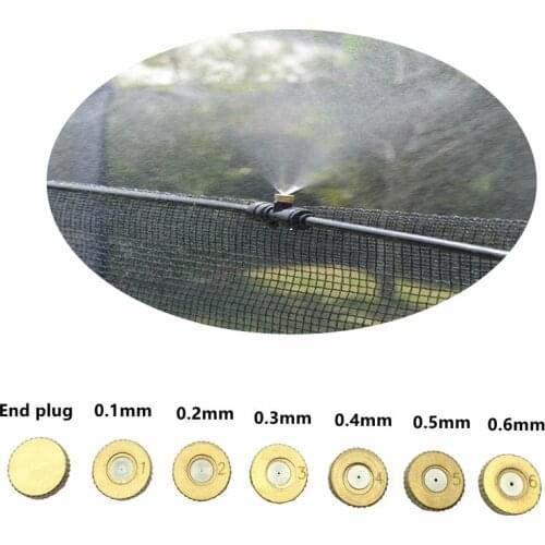 C191 Brass mist nozzles water sprayer 0.1mm-0.8mm drip sprinkler 50pcs for irrigation fog misting system