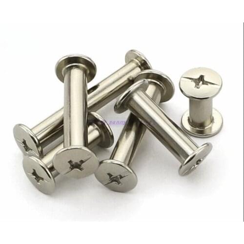 M5x5---60mm Nickel Plating Album Photo Recipe ledger Docking Screw Lash Rivet Joint Screw Handwork Nail Binding Screw Brand New