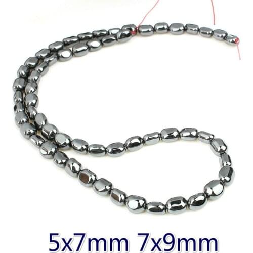 Natural Hematite Magnet Beads Vacuum Plating Danish Hematite Beaded DIY Handmade Bracelet Necklace Accessories Non-magnetic