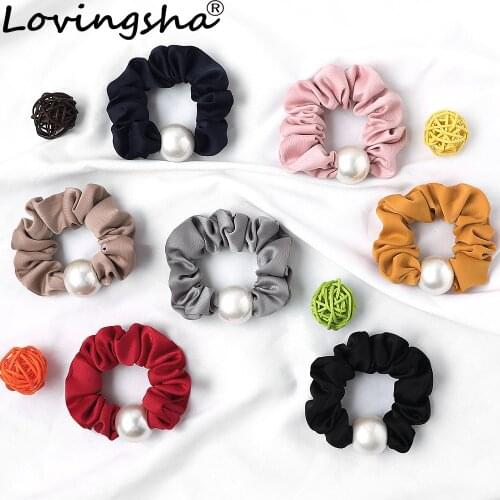 LOVINGSHA Cute Hair Accessories For Women Brand Ladies Hair Tie Fashion Girl Scrunchies Ponytail Hair Female Holder Rope FC145