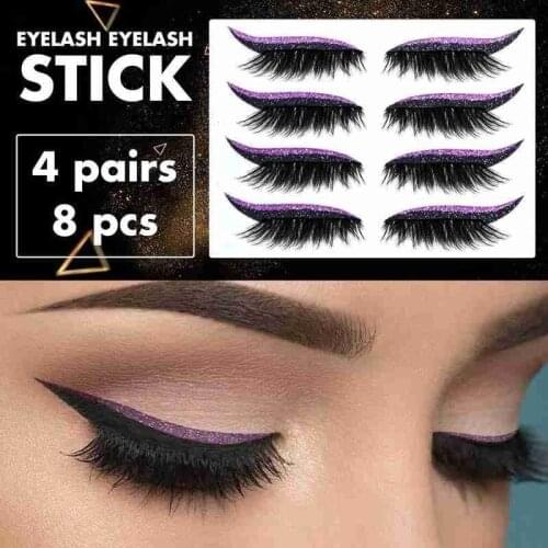 Reusable Eyeliner and Eyelash Stickers Glitter Eyeliner Stickers Fake Eyeliner Eye Shadow Face Stickers Eyes BlingBling Stickers