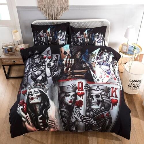 Playing Card 3D Print Comforter Bedding Set Fantasy Duvet Covers Pillowcase Home Textile Queen King Size Luxury Scenery Poker
