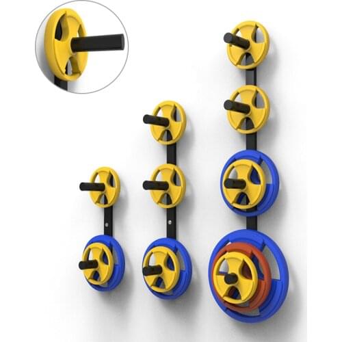 Wall Mounted Barbell Disk Storage Frame Gym Weightlifting Standard Weight Plate Hanging Rack Home Fitness Equipment Attachment F