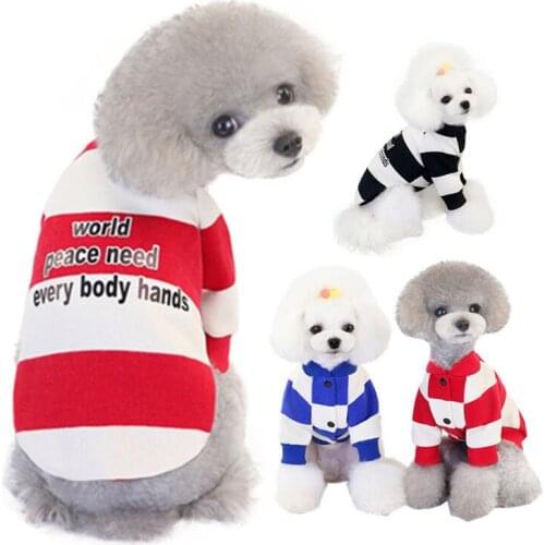 Pet Clothes, Two-Legged Dog Clothes, 2020 New Style Cool Striped Sweater, Autumn and Winter Cat and Dog Universal Pet Clothing