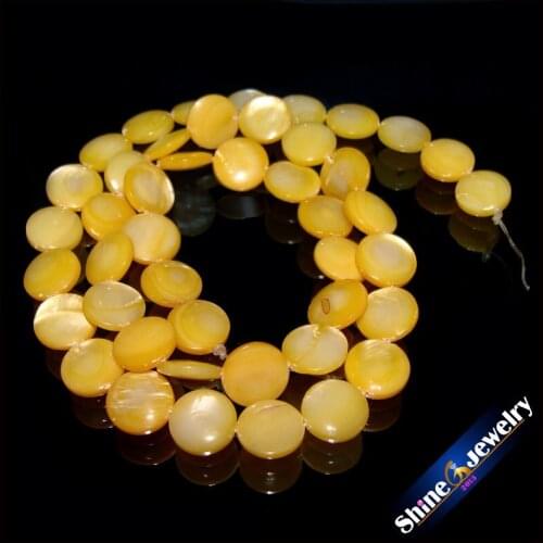 Wholesale 9mm Natural Hand Grind Round Shape Gold Color Shell MOP Gems Loose Beads Strand 15" DIY Creative Jewellery Making