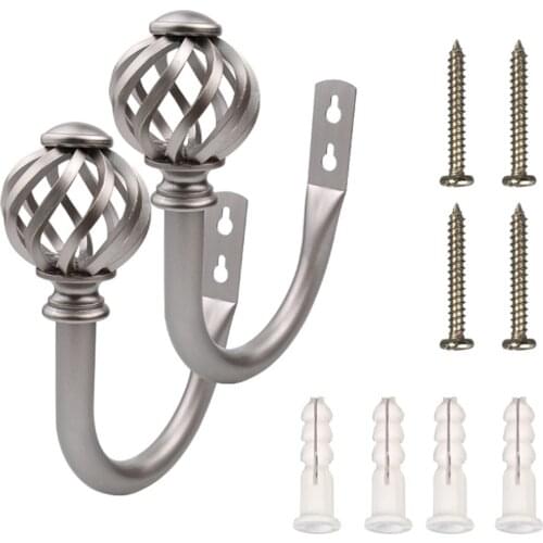 2Pcs Set Curtain Tieback Holder Hooks Portable Household Iron Wall Hooks Tieback for Curtains Curtain Decoration Accessories