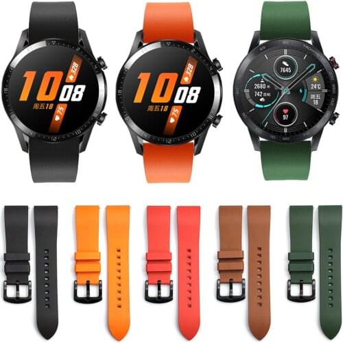 Fluorine Rubber Strap for Huawei Watch GT 2 42mm 46mm Strap Bracelet for for Watch GT 2e GT2 Pro Honor GS Pro Watchbands
