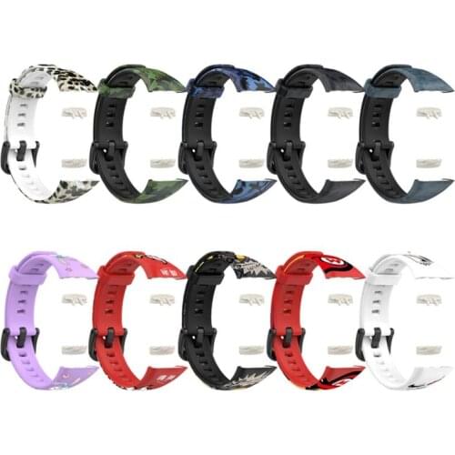 Watch Strap For Huawei Band 6 Pro Replacement Bracelet Silicone Wrist Strap Camouflage Personality Watchband For Honor Band 6