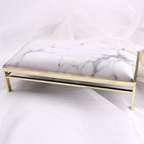TSZS 1pcs/lot Japanese Luxurious Marble Foldable Hand Holder Hand Pillow Nail Art Arm Rest Manicure Tool Table Mat