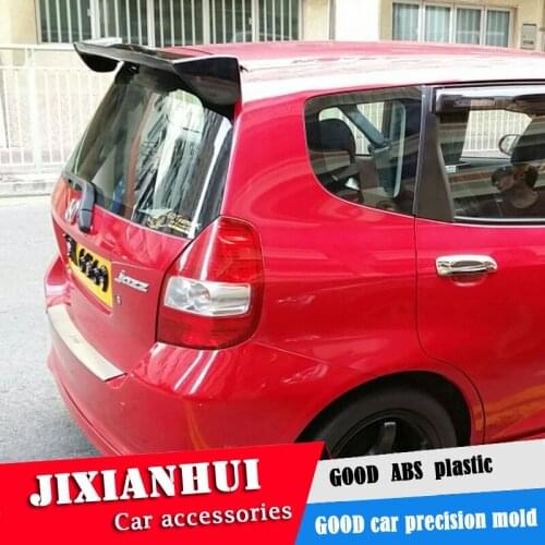 For Fit Spoiler 2004-2007 Honda Jazz WXK Spoiler ABS plastic Material Car Rear Wing Color Rear Spoiler