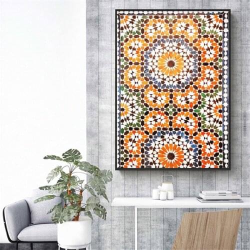 Moroccan Carpet Decoration Persian Poster Print Ethnic Wall Art Canvas Painting Boho Style Home Interior Decoration