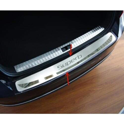 High-quality stainless steel car trunk threshold guard guard anti-scratch protection car accessories For Skoda Superb 2012-2018