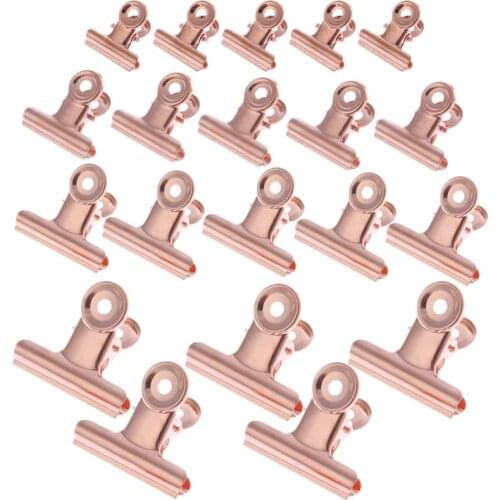 5 Pcs/set Bulldog Letter Grip Clips Stainless Steel Paper File Binder Clip Clamps Stationary Office Kitchen Storage Bag Clips