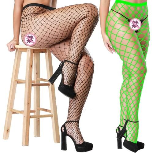Women Pantyhose Multicolor Fishnet Stockings Colored Small Middle Big Mesh Fishnet Tights Anti-hook Nylon Stockings Visnet Panty
