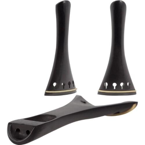 1set Violin Kit Accessories 4/4 Ebony Violin Tailpiece Peg Chin rest Fine Tuner
