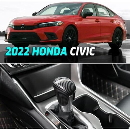 For Honda Civic 11TH Gen 2022 2023 Accessories New Product 1PCS ABS Carbon Fiber Shift Knob Stick Cover