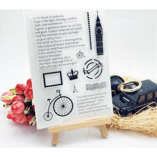 11x16CM tower stamps transparent seal clear stamps silicone seal roller stamps DIY scrapbook album / card production