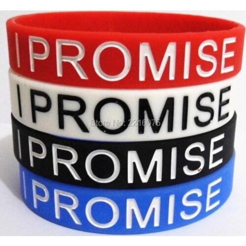 4pcs I promise wristband silicone bracelets free shipping
