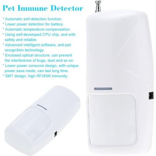 5 PCS 433 MHz Wireless 10KG Pet Immune Motion PIR Detector Sensor for Home Security Alarm System