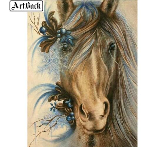 5d diamond painting horse full square diamond mosaic animal 40x50cm