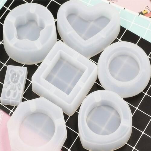 6 Style Ashtray mould Epoxy Resin Molds Mixed Style Silicone Casting Molds DIY Supplies for Jewelry Making Findings