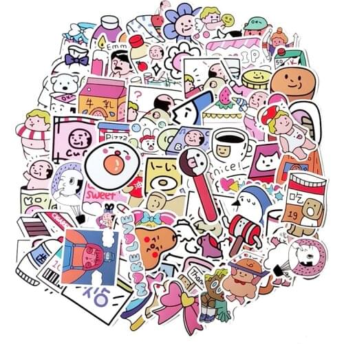 TD ZW 88Pcs Cartoon Cute Stickers For Suitcase Skateboard Laptop Luggage Fridge Phone Car Styling DIY Decal Sticker
