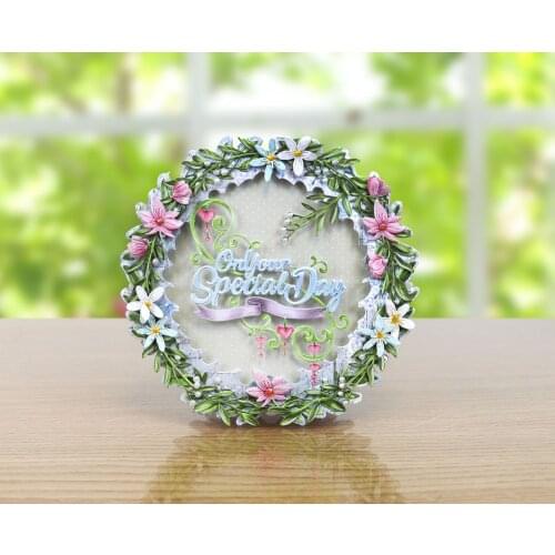 Flowers Leaves Wreath Metal Cutting Dies Set for Scrapbooking DIY Album Paper Card Making Decoration Stencil New 2019