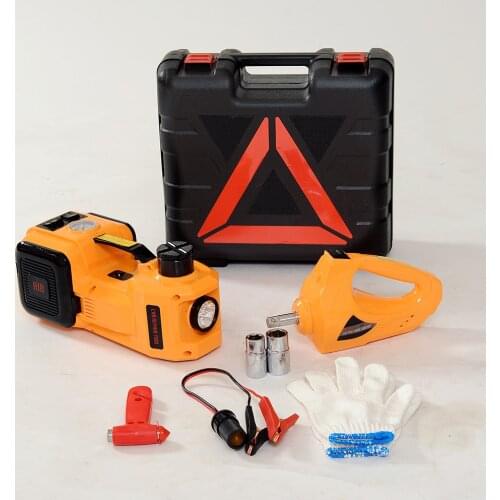 E-HEELP 3 in 1 Electric Hydraulic Car Jack 5T 12V Car Jacks with Impact Wrench &Tire Inflator Built-in LED light Newest color